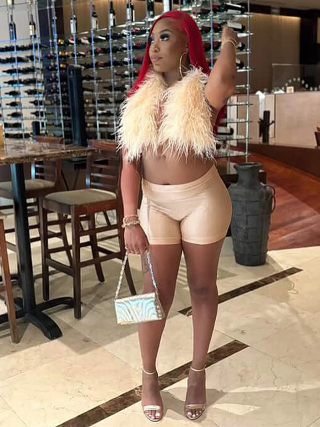 Plush Halter Top and Short Set Pamela Custom Boutique