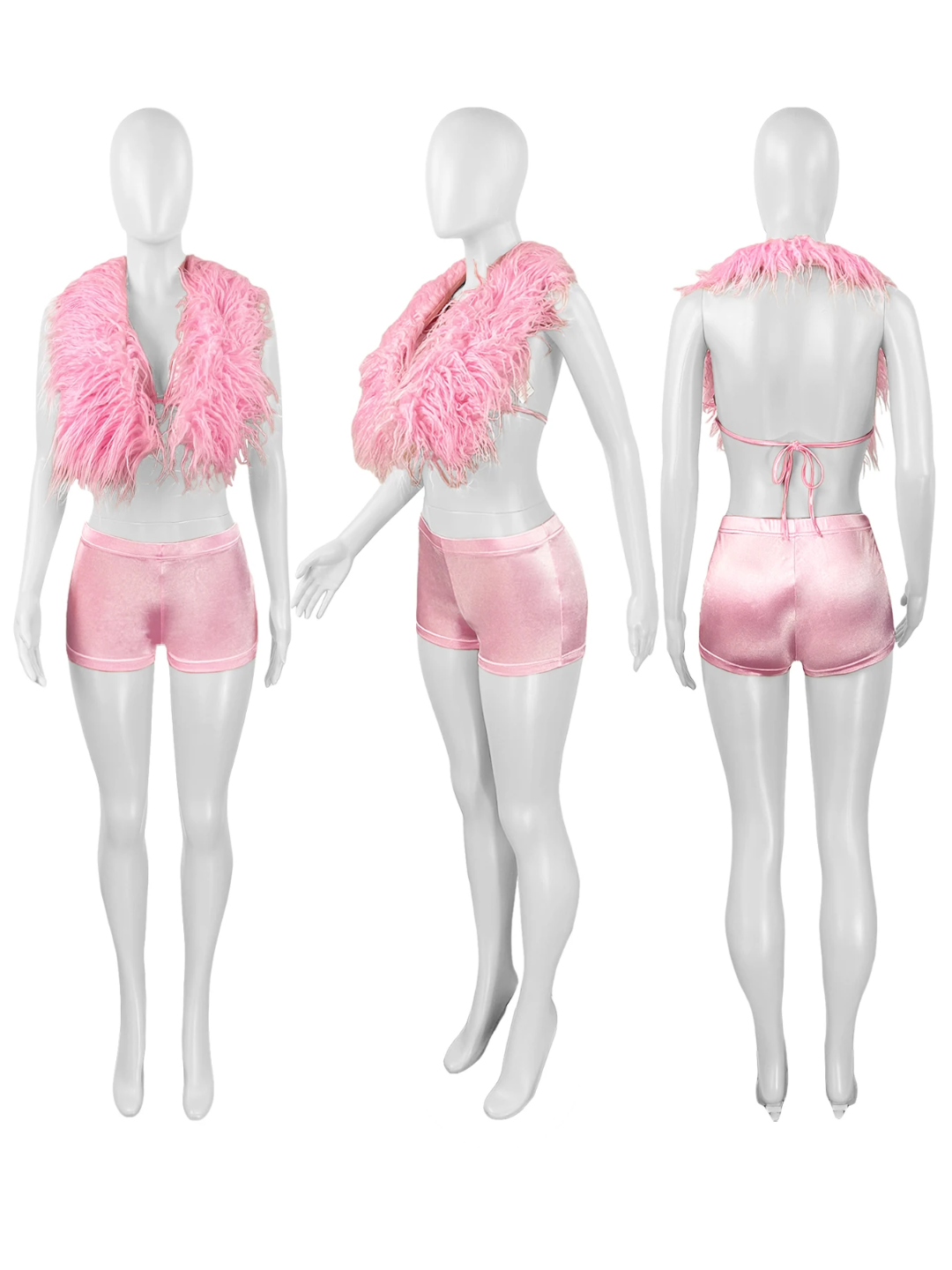 Plush Halter Top and Short Set Pamela Custom Boutique