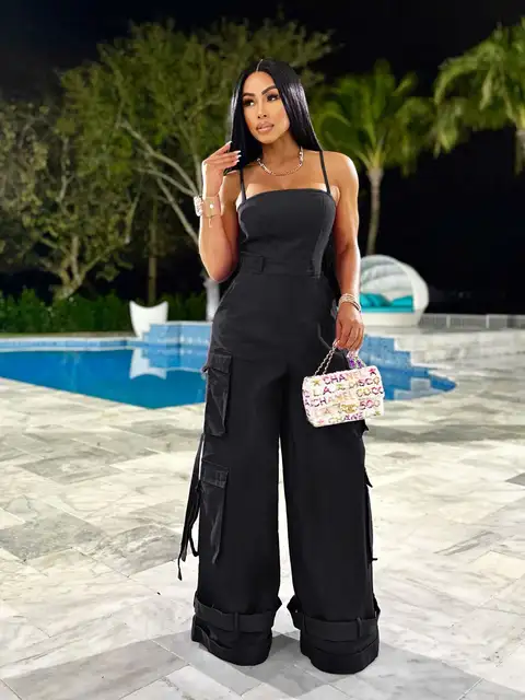 Cargo Wide Leg Jumpsuit Pamela Custom Boutique