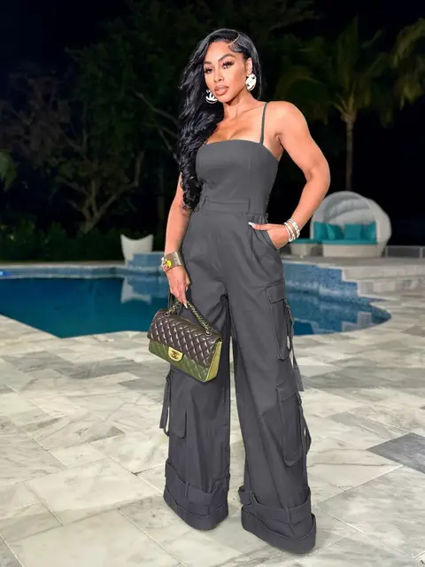 Cargo Wide Leg Jumpsuit Pamela Custom Boutique