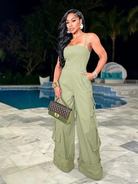 Cargo Wide Leg Jumpsuit Pamela Custom Boutique