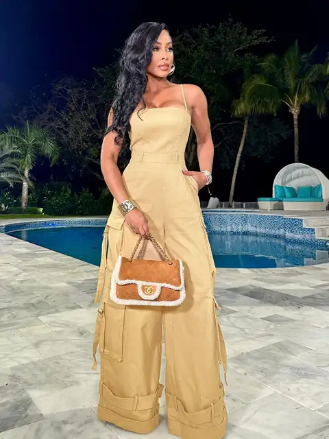 Cargo Wide Leg Jumpsuit Pamela Custom Boutique