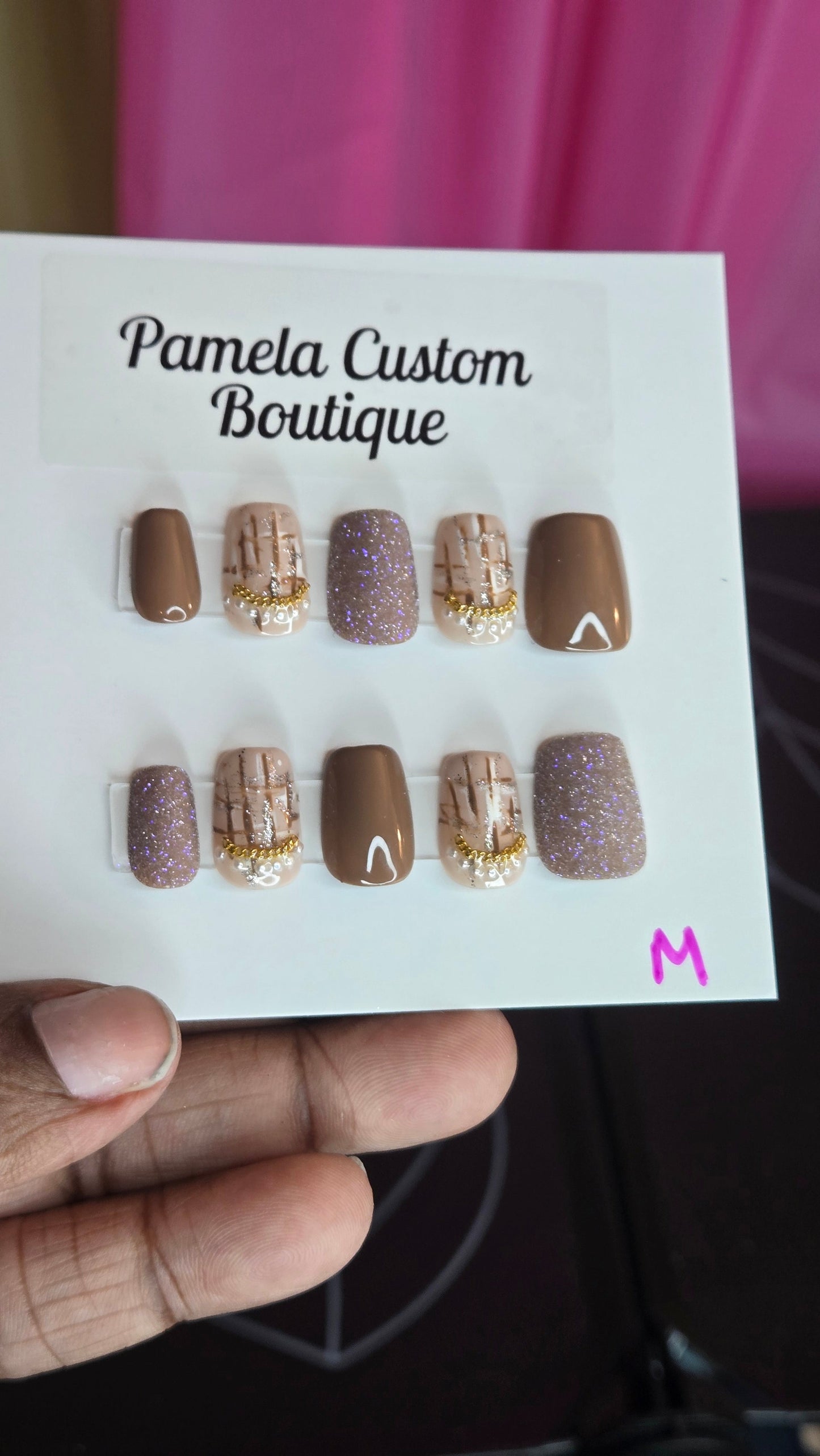 Short Coffin Brown Pamela Custom Boutique