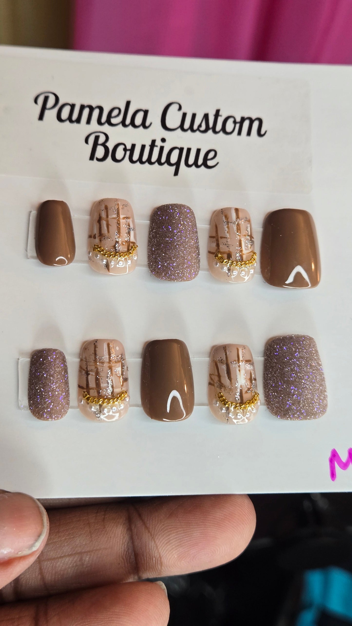 Short Coffin Brown Pamela Custom Boutique