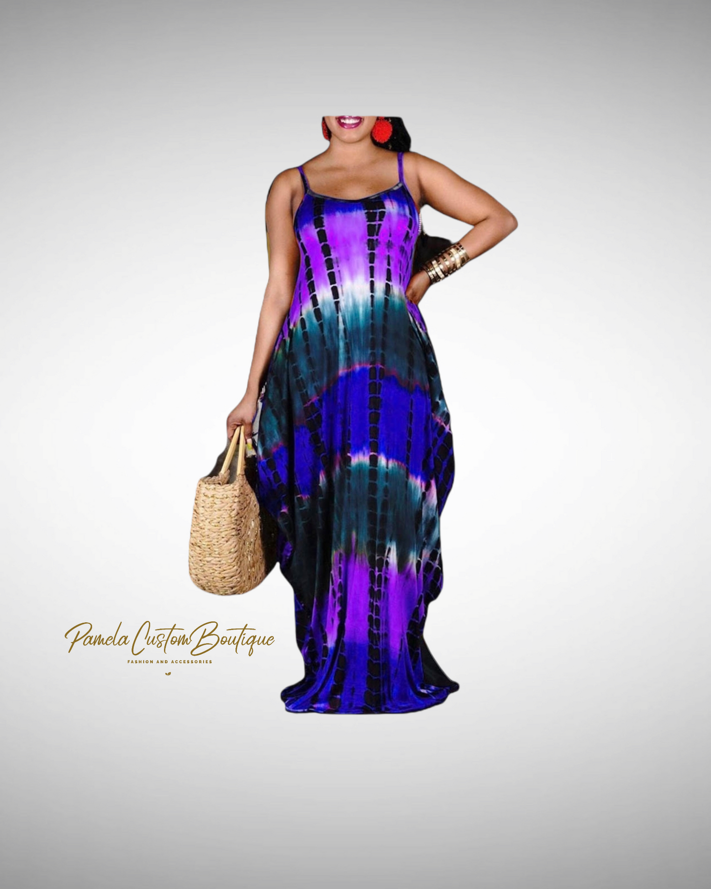 Multi-Colored Sleeveles Dress Pamela Custom Boutique 