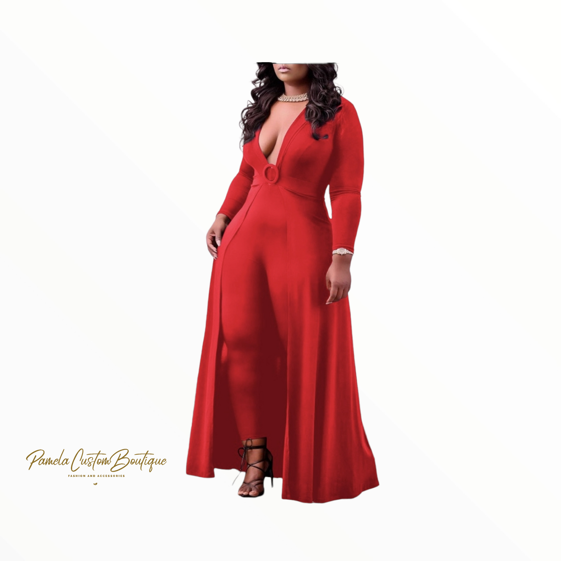 Big Red Jumpsuit Pamela Custom Boutique