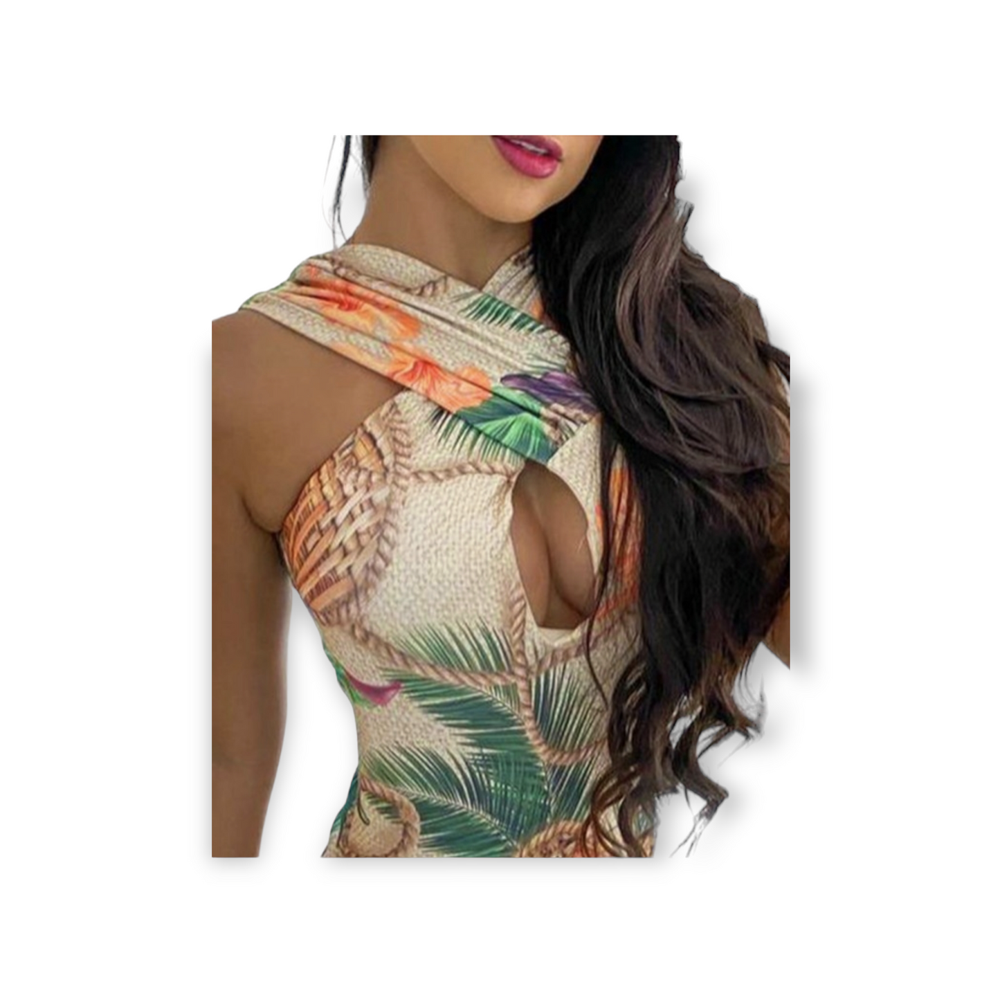 Tropical Halter Swimsuit Pamela Custom Boutique 