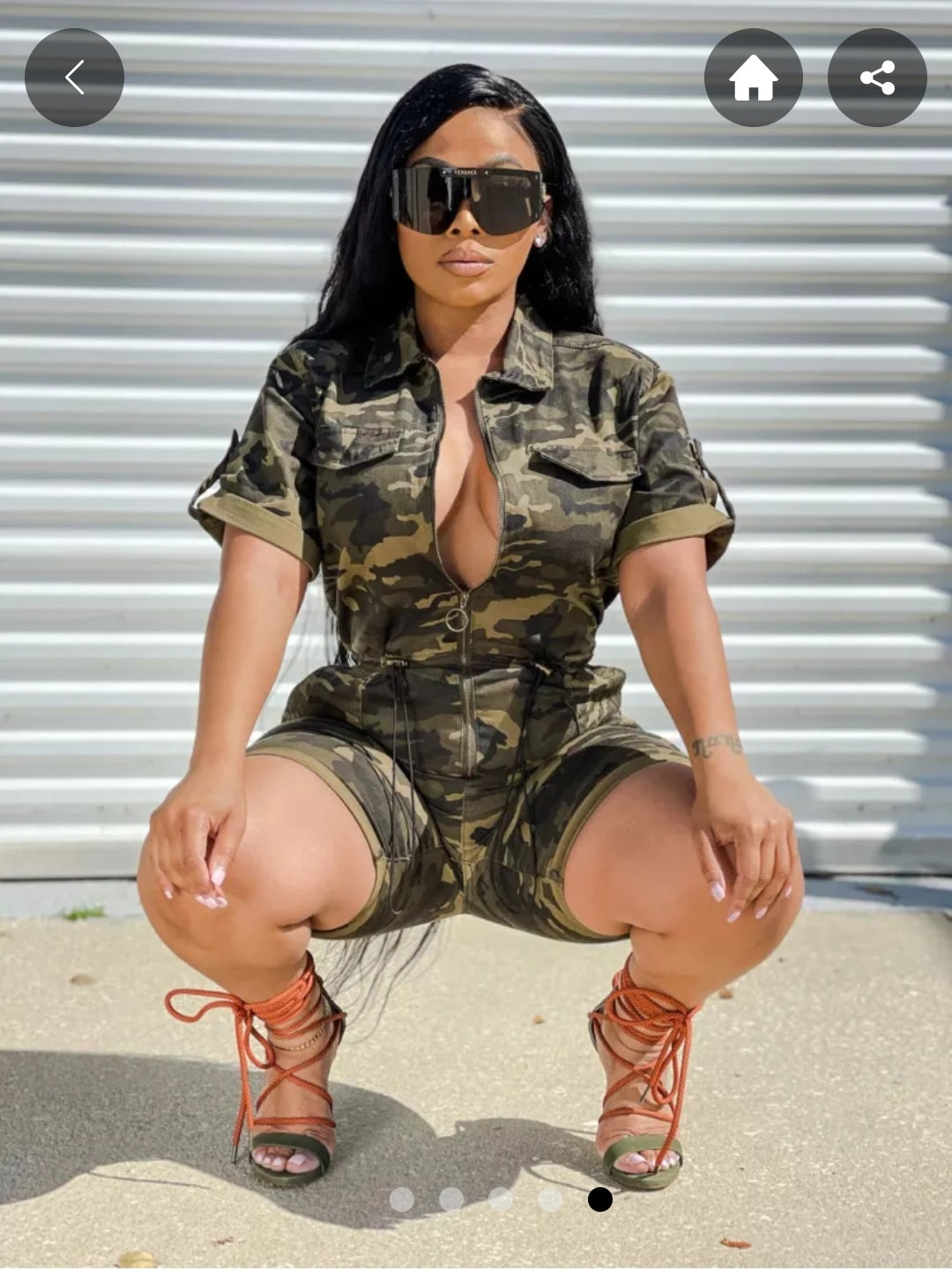 PLUS size Camo Short Romper Pamela Custom Boutique 